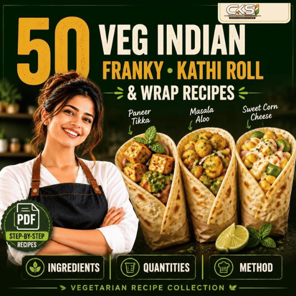 50 Veg Indian Franky and Kathi Roll Recipes